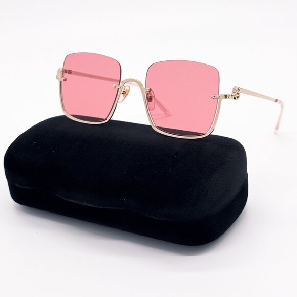 NEW GUCCI GG1279S 003 GOLD/PINK WOMEN SUNGLASSES GUCCI - Picture 1 of 13